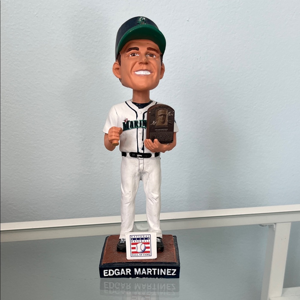 Baseball Player Bobblehead Figurine - Green and White